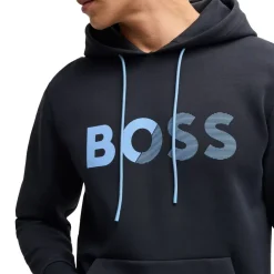 Hoodies*Boss Soody Tape Logo Hoodie in Dark Blue