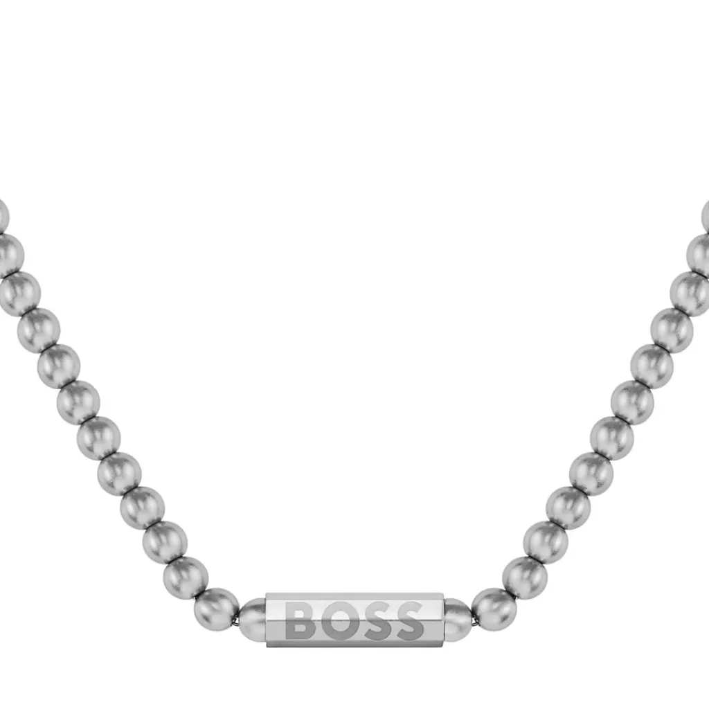 Jewellery-Watches*Boss Sphere Metal Bead Necklace in Silver