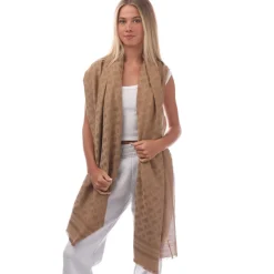 Gloves-Scarves-Umbrellas*Boss Ylona Wool-Blend Scarf in Beige