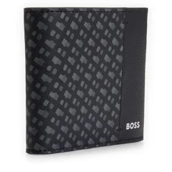 Assorted*Boss Zair Geometric Billfold Wallet in Black