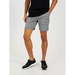 Shorts*Brave Soul Dyed Check Shorts in Grey