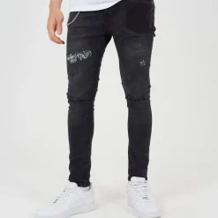 Jeans*Brave Soul Fit Denim Jean With Button Fly in Grey