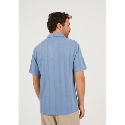 Polo Shirts*Brave Soul Neck Polo in Blue