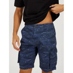 Shorts*Brave Soul Palm Tree Print Shorts in Blue