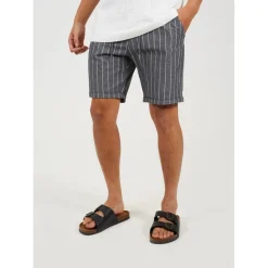 Shorts*Brave Soul Pinstripe Shorts in Grey