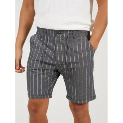 Shorts*Brave Soul Pinstripe Shorts in Grey