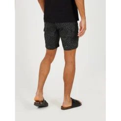 Shorts*Brave Soul Print Cargo Shorts in Grey