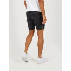 Shorts*Brave Soul Print Cargo Shorts in Blue