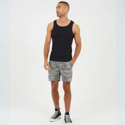 Shorts*Brave Soul Print Jersey Shorts in Grey