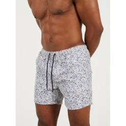 Shorts*Brave Soul Print Swim Shorts in Grey