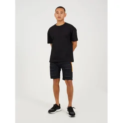 Shorts*Brave Soul Short With Biker Patch Detail in Grey
