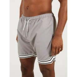 Shorts*Brave Soul Short With Stripe in Grey