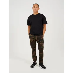 Trousers*Brave Soul Twill Cuff Cargo Trousers in Green