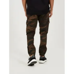 Trousers*Brave Soul Twill Cuff Cargo Trousers in Green
