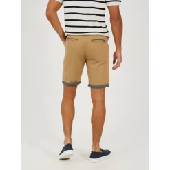 Shorts*Brave Soul Twill Shorts With Turn up in Beige