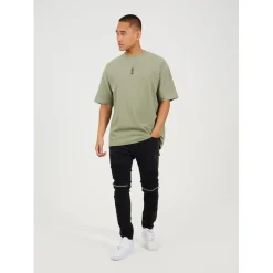Jeans*Brave Soul Wash Bike Jean With Stitch Detail in Grey