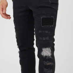 Jeans*Brave Soul Wash Biker Jean in Grey