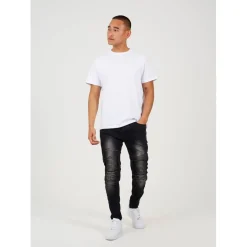 Jeans*Brave Soul Wash Biker Jean in Grey