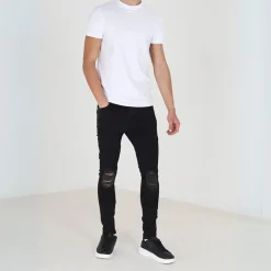 Jeans*Brave Soul Wash Biker Jeans in Grey