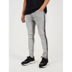 Jeans*Brave Soul Wash Skinny Jean With Stripe in Grey