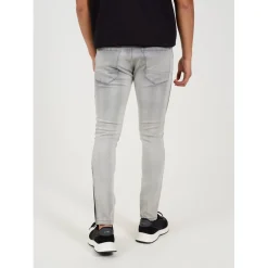 Jeans*Brave Soul Wash Skinny Jean With Stripe in Grey