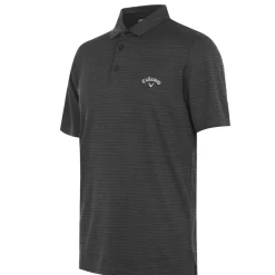 Polo Shirts*Callaway Mens Herringbone Golf Polo Shirt in Black