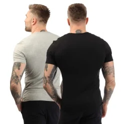 T-Shirts And Vests*Calvin Klein 2 Pack of Essential Crew T-Shirts in Black Grey