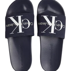 Beach Shoes*Calvin Klein Jeans Klein Jeans Monogram Slide in Blue