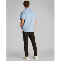 Shirts*Calvin Klein Jeans Regular Fit Short Sleeve Denim Shirt in Blue