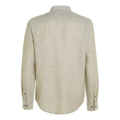 Shirts*Calvin Klein Linen Cotton Regular Shirt in Green