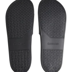 Beach Shoes*Calvin Klein Logo Sliders in Black