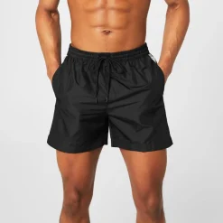 Shorts*Calvin Klein Mens Tape Swim Shorts in Black