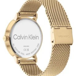 Jewellery-Watches*Calvin Klein Mesh Analogue Watch in Gold