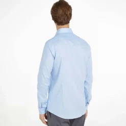Shirts*Calvin Klein Micro Structure Slim-Fit Shirt in Blue