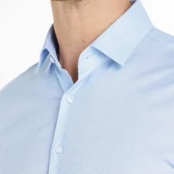 Shirts*Calvin Klein Micro Structure Slim-Fit Shirt in Blue