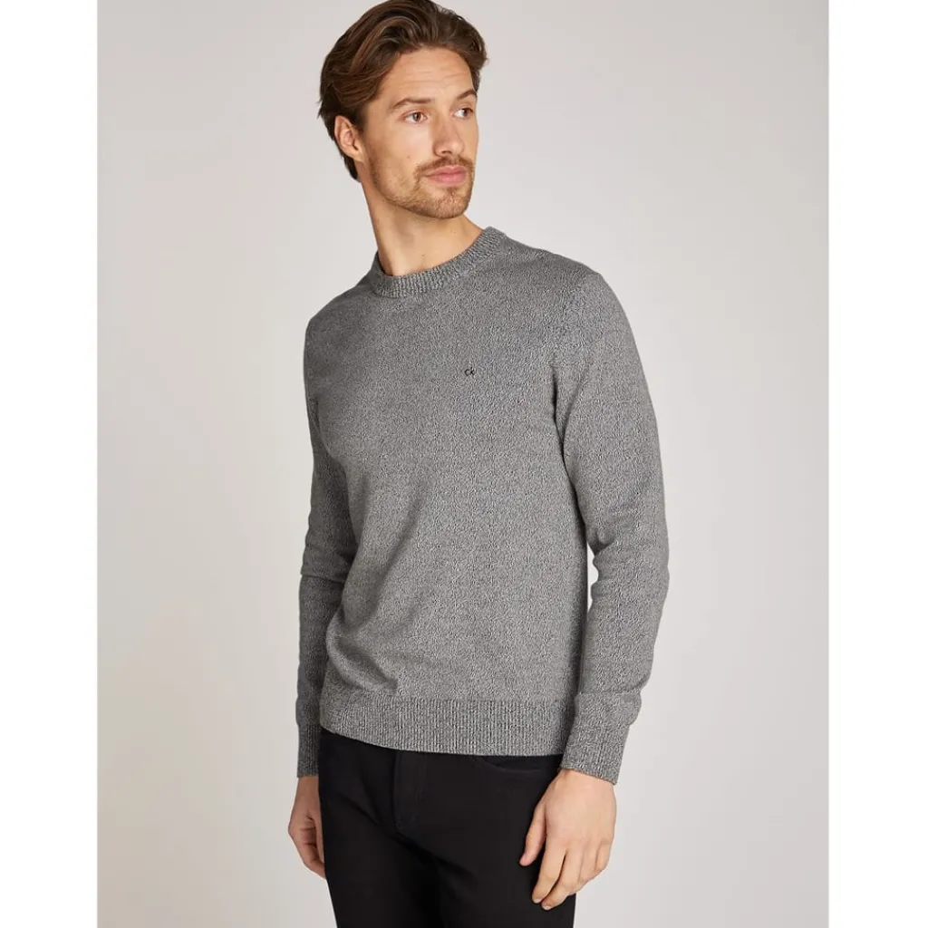 Knitwear*Calvin Klein Over Crew Neck Sweater in Black