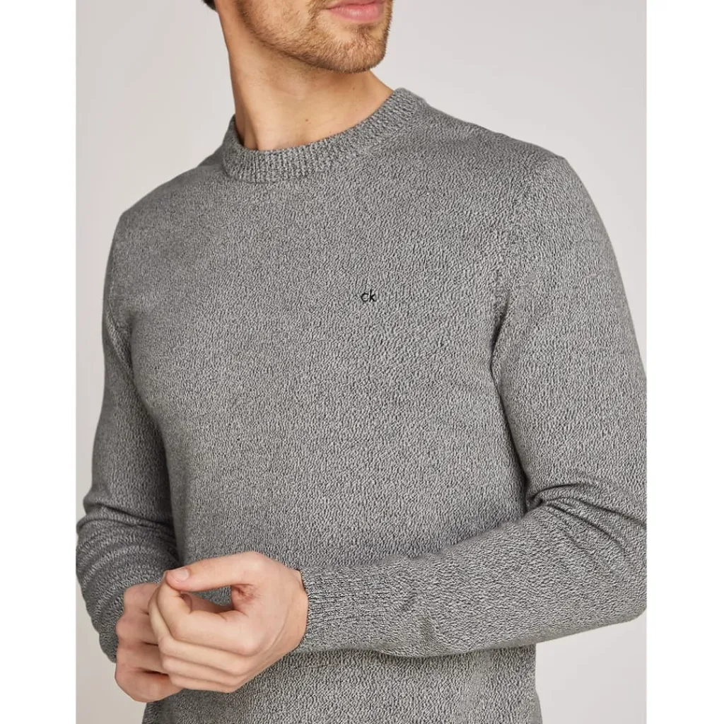 Knitwear*Calvin Klein Over Crew Neck Sweater in Black