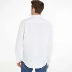 Shirts*Calvin Klein Regular-Fit Linen Cotton Shirt in White