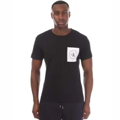 T-Shirts And Vests*Calvin Klein Round Logo Pocket T-Shirt in Black