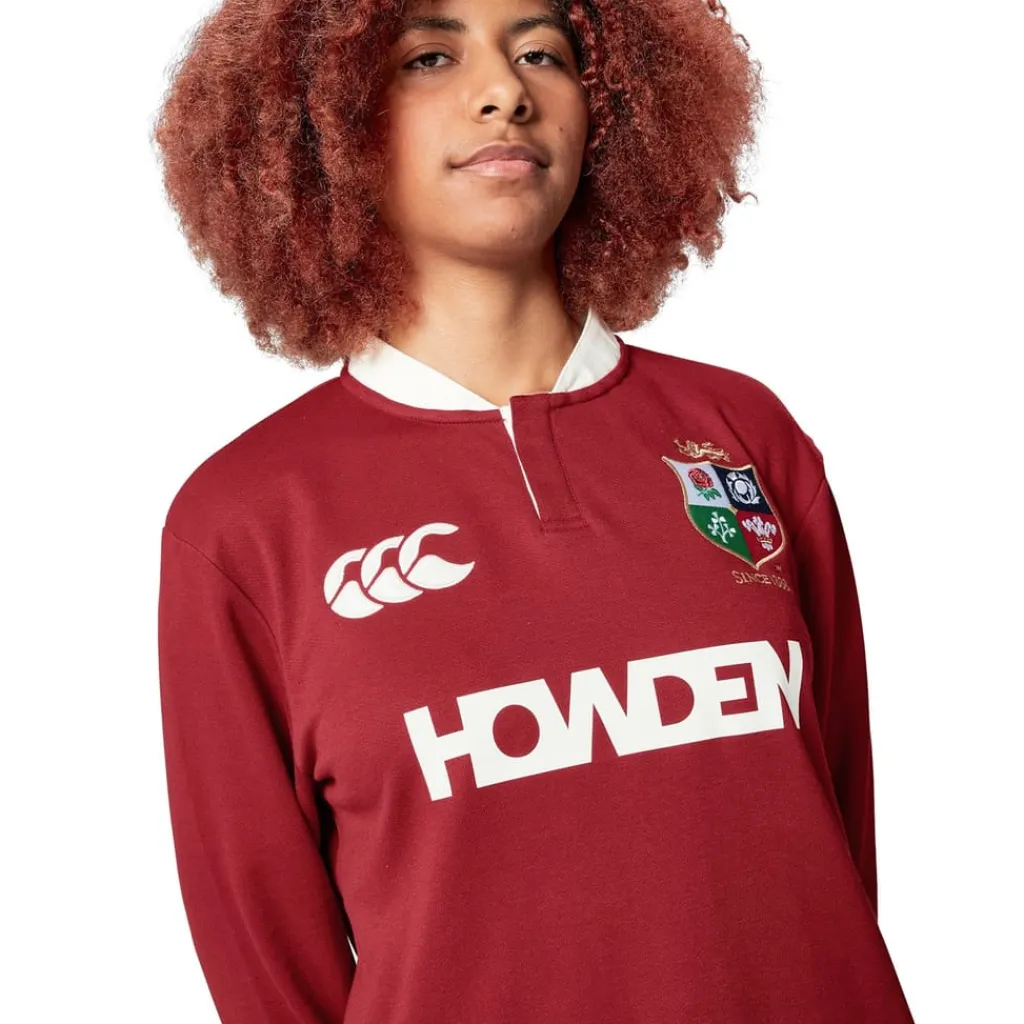 Fitness And Gym Tops*Canterbury British And Irish Lions 2024 Long Sleeve Classic Shirt Adults in Red
