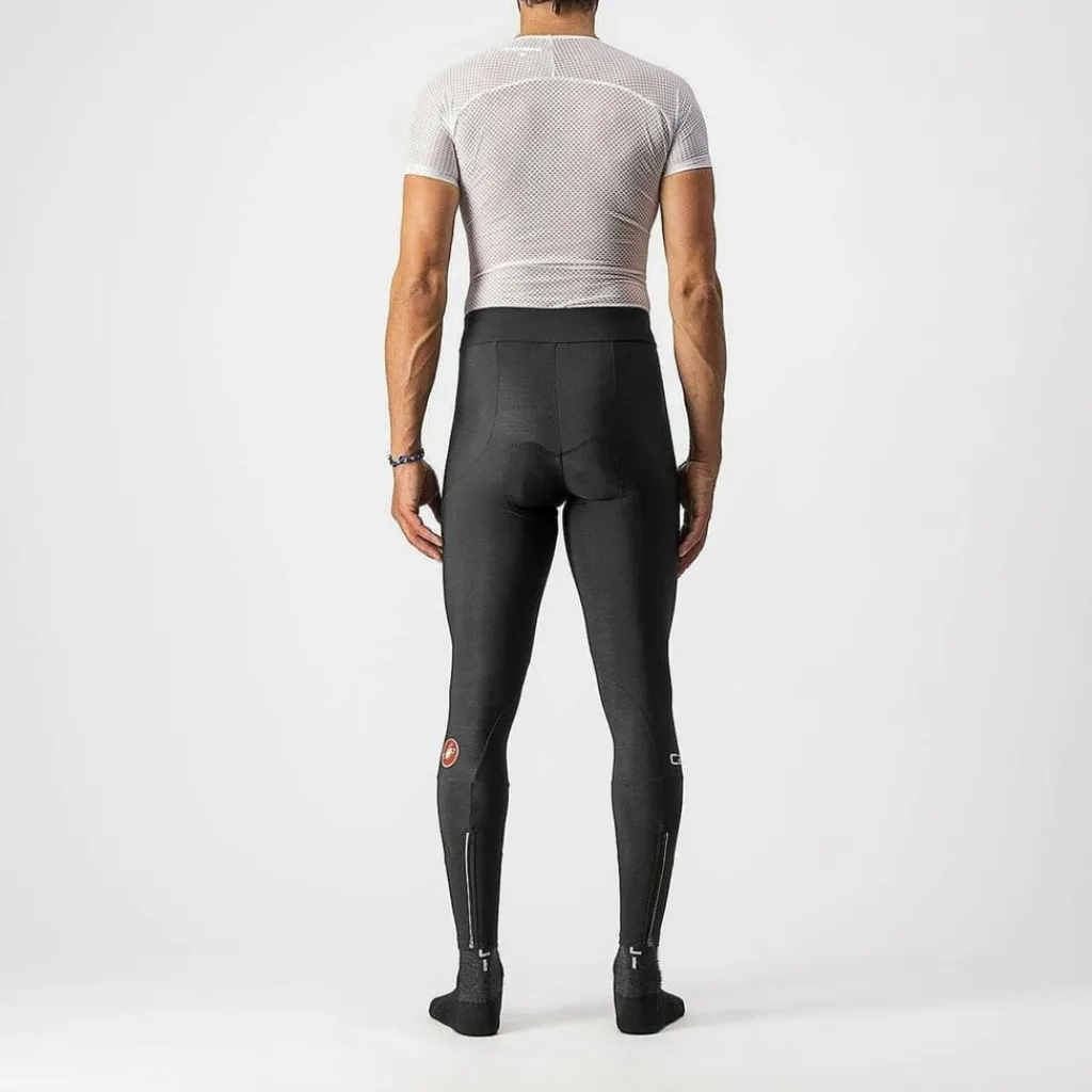 Fitness And Gym Pants*Castelli Reflective Accent Athletic Tights in Black
