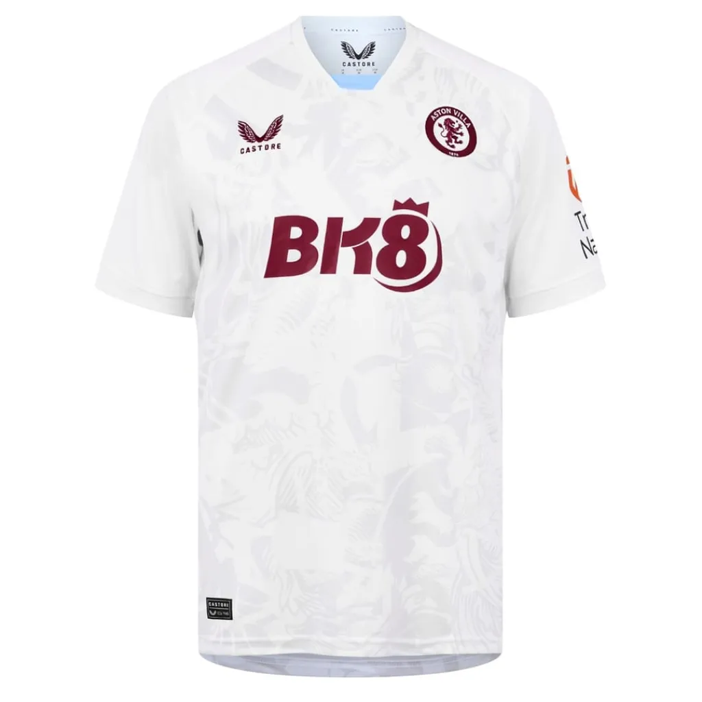 Football And Rugby Clothing*Castore Aston Villa Away Shirt 2023 2024 Adults in White
