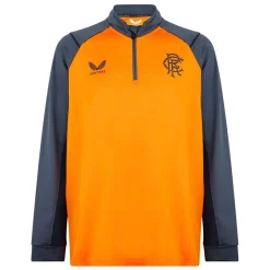 Fitness And Gym Tops*Castore Rangers Fc Zip Neck Regular Fit Sweatshirt in Orange