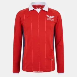 Football And Rugby Clothing*Castore Regular Fit Long Sleeve Shirt in Red
