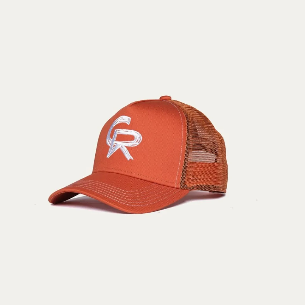 Caps-Hats*Christian Rose Sketch Trucker Cap in Orange