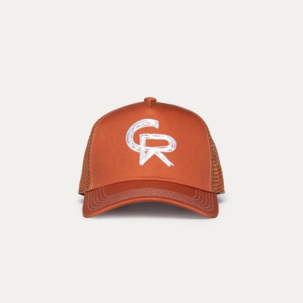 Caps-Hats*Christian Rose Sketch Trucker Cap in Orange