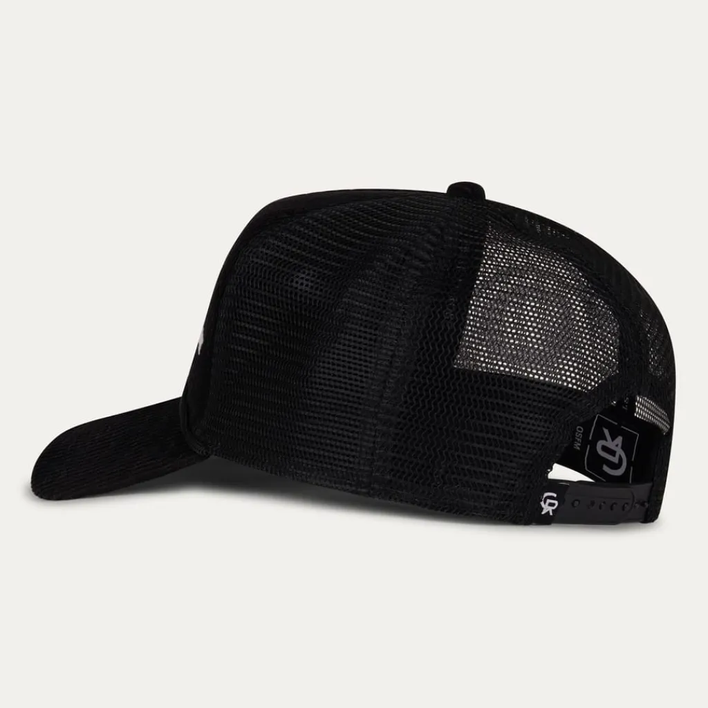 Caps-Hats*Christian Rose Trucker Cap in Black