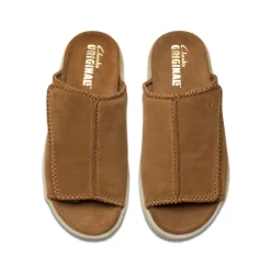 Footwear|Beach Shoes*Clarks Originals Overleigh Sliders in Brown