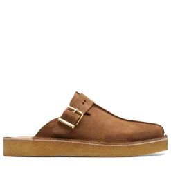 Shoes|Footwear*Clarks Originals Trek Mule Suede Shoes in Brown