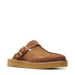 Shoes|Footwear*Clarks Originals Trek Mule Suede Shoes in Brown